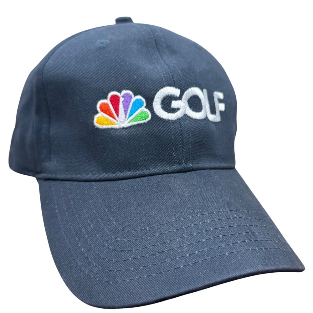 Pacific Headwear NBC Golf Hat Navy Blue Adjustable Baseball Cap Style 101C Logo